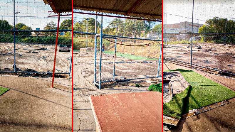 Quadra de Futebol Society do SSPMA está em reforma | Em breve um campo novinho em folha para vocês, Servidores!
