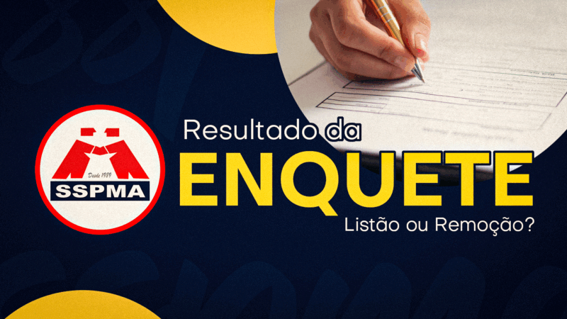 Servidores participam em peso da enquete e decidem pela Remoção. SSPMA vai protocolar vontade da maioria na Secretaria de Educação