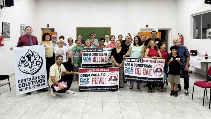 Situação do DAE | “Cadê nossa Água?” é o grito que ecoa em Americana. Servidores e população em defesa da água pública!
