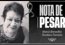 Informamos com grande pesar o falecimento da Servidora Maria Benedita