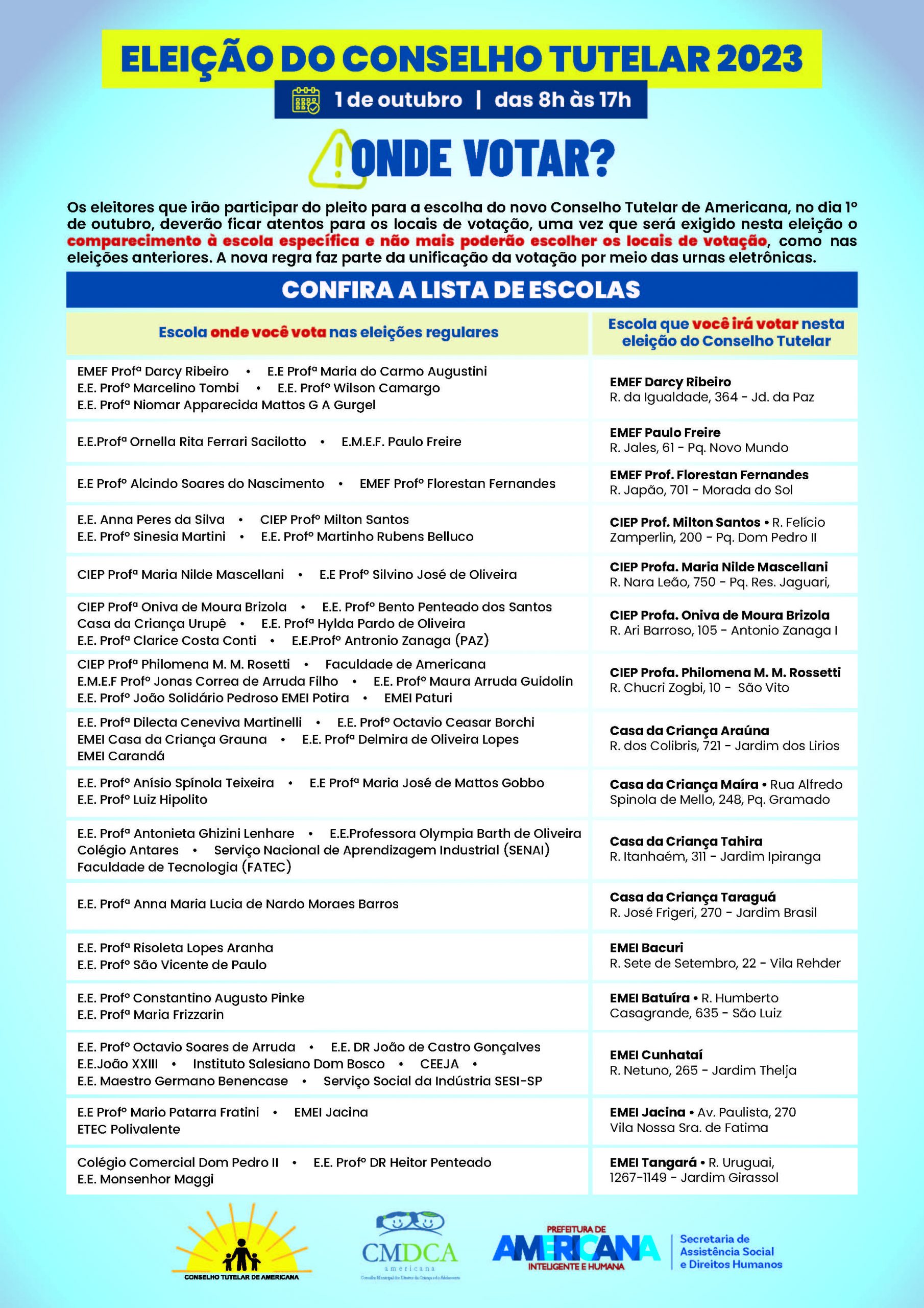 A votação do Dia Comunitário de setembro e outubro está chegando